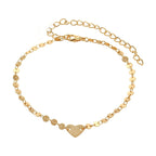 Love Coin Anklet Copper Chain Foot