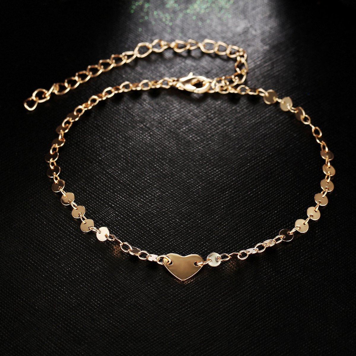 Love Coin Anklet Copper Chain Foot