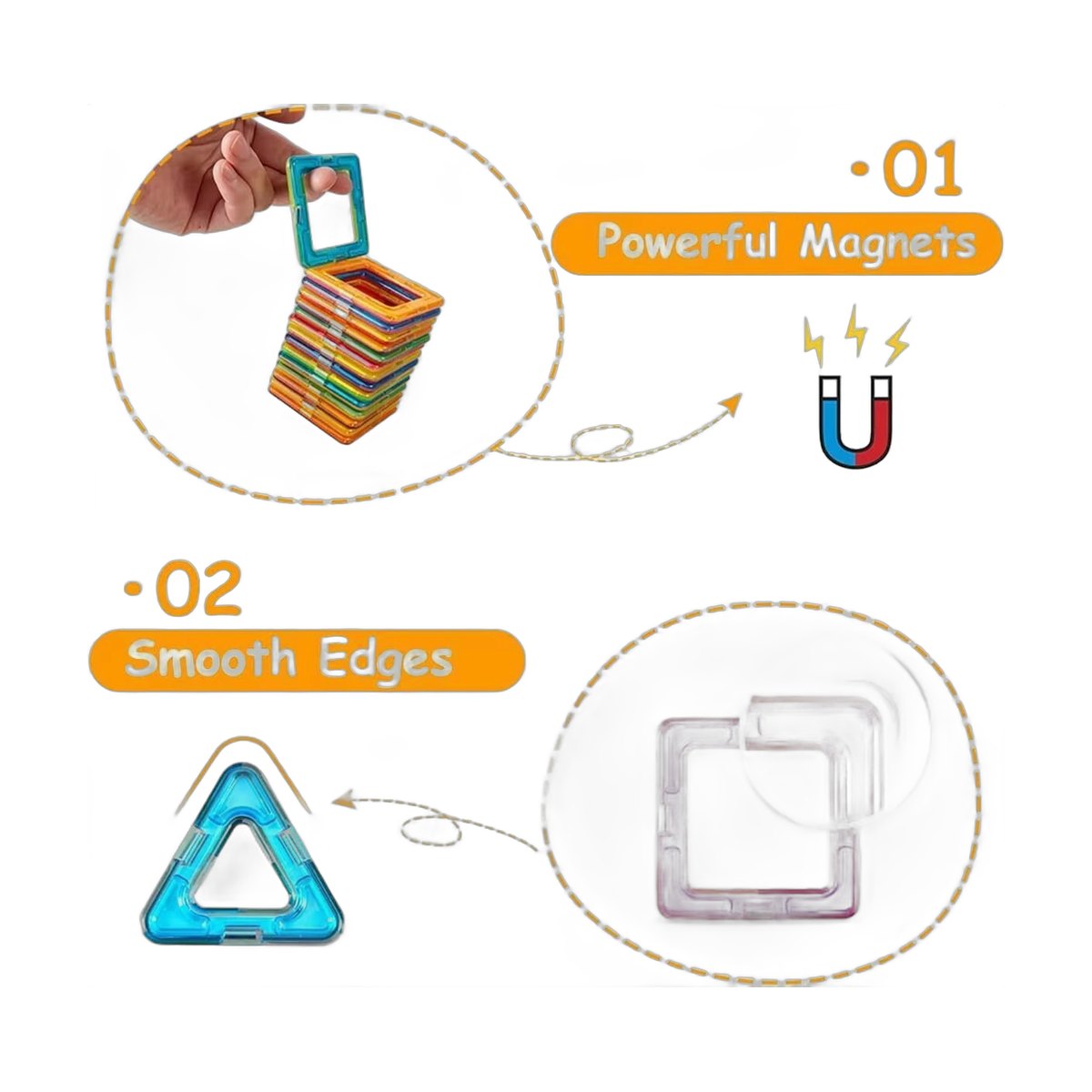 Magnetic Building Tiles (80 pcs)