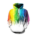 Men's 3D Hoodies Splatter Colorful Paint Stains Print
