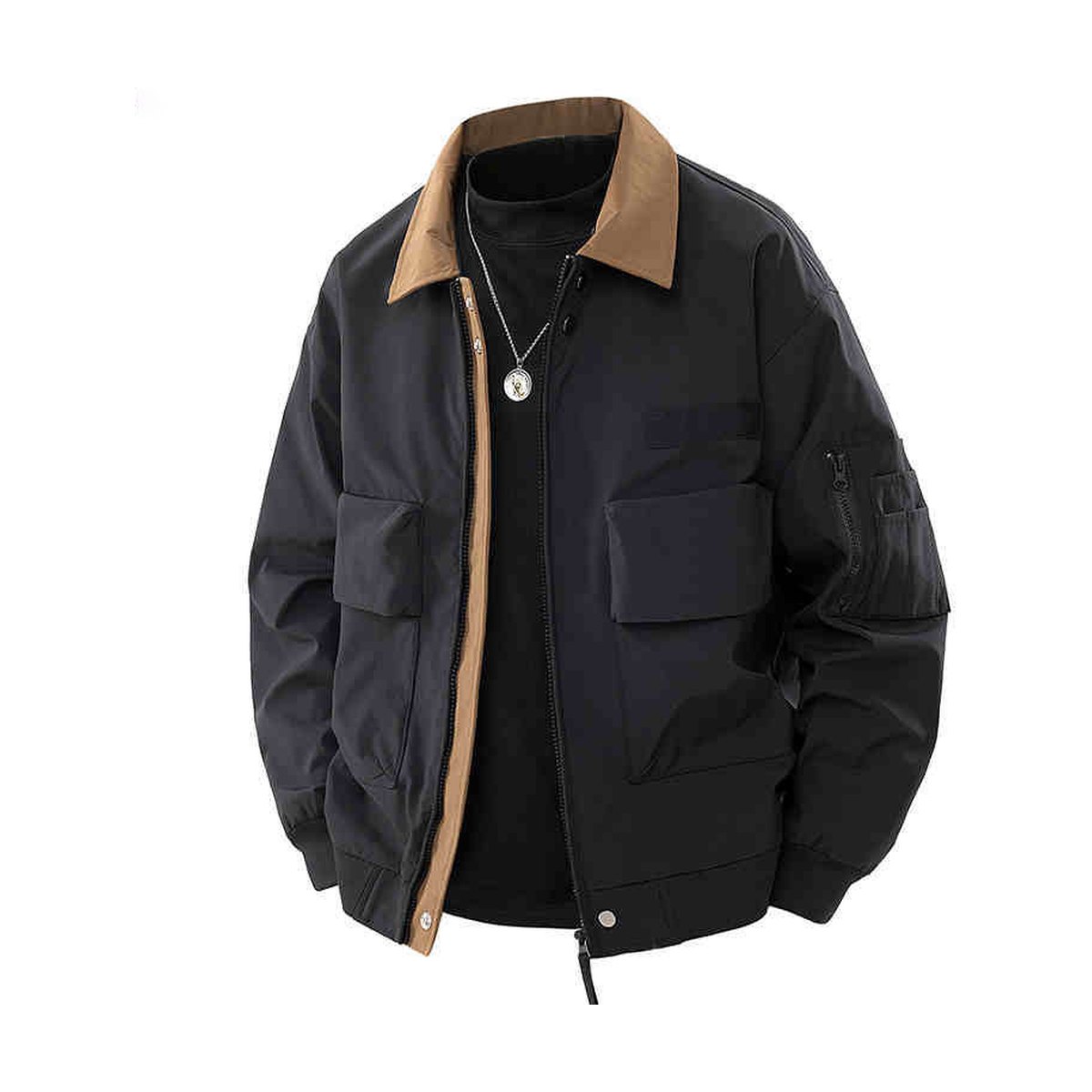 Men's American Baseball Collar Coat