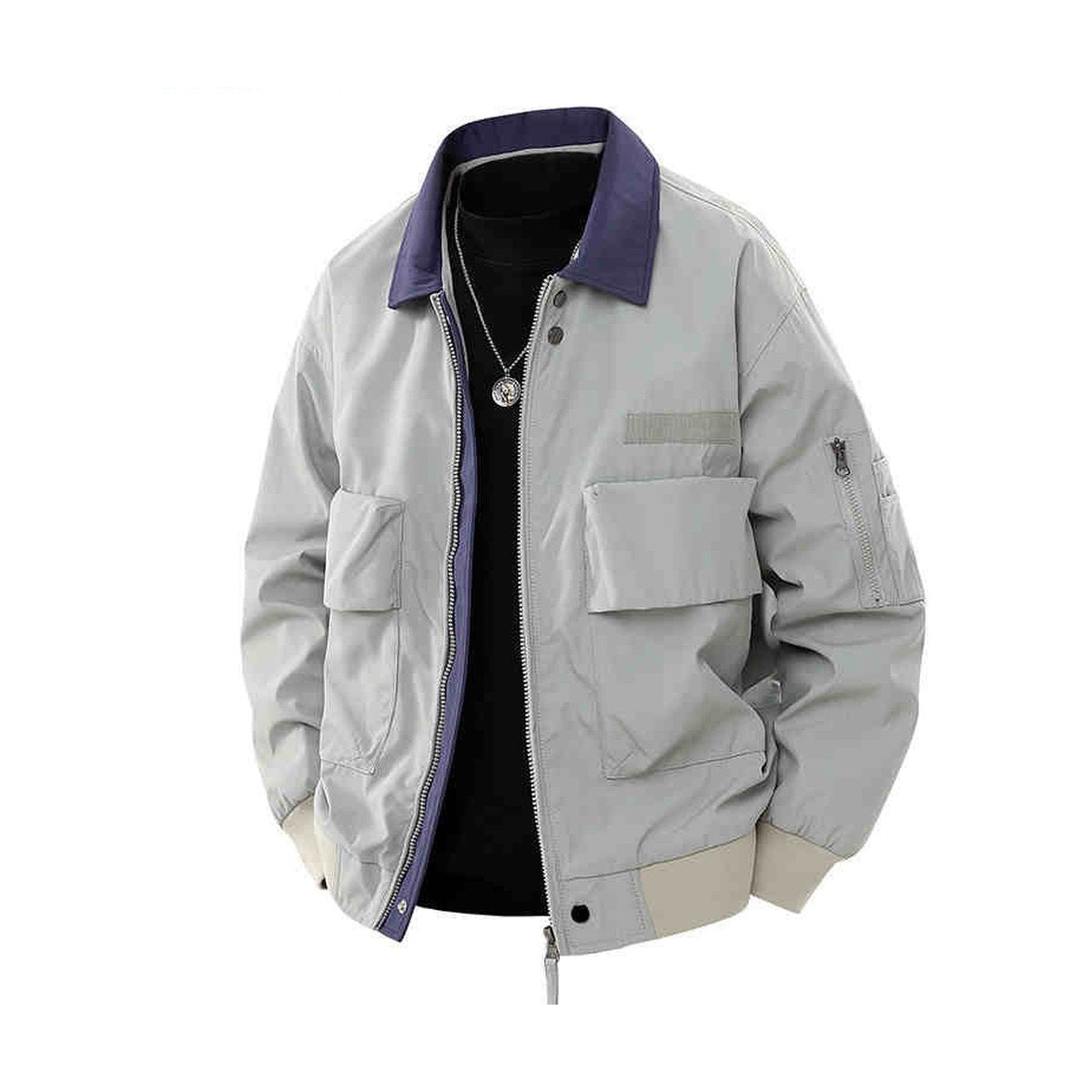 Men's American Baseball Collar Coat