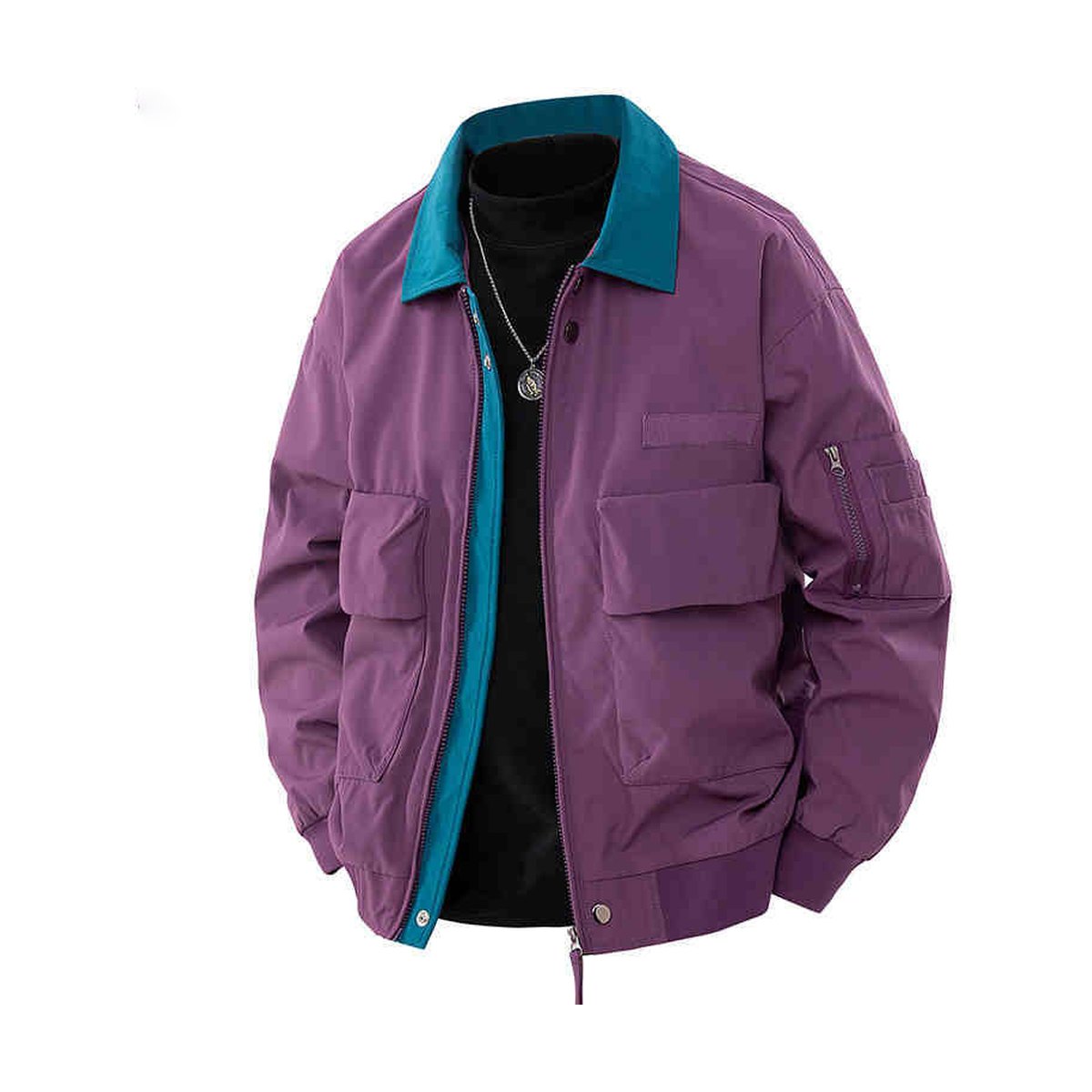 Men's American Baseball Collar Coat