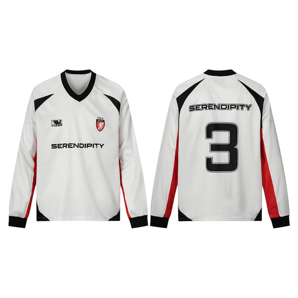 Men's American Retro Stitching Long Sleeve T-shirt