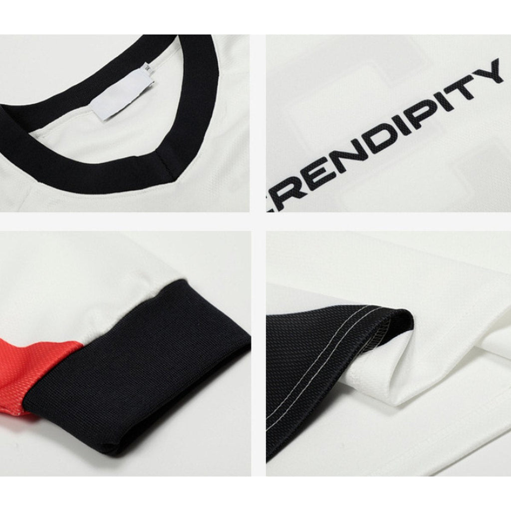 Men's American Retro Stitching Long Sleeve T-shirt