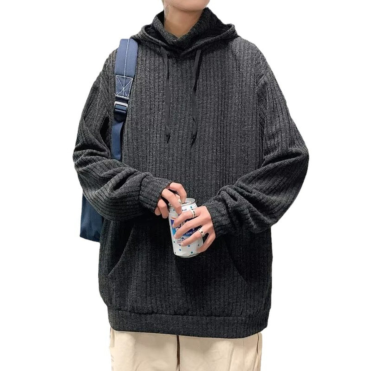 Men's American Turtleneck Hooded Sweater
