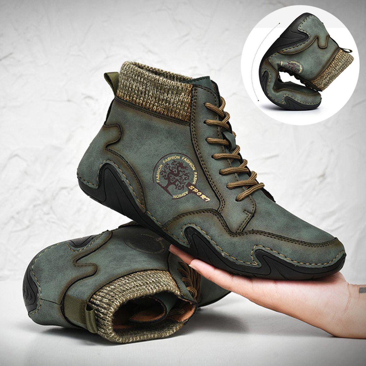 Men's Ankle Boots High Top Quality Flats Shoes