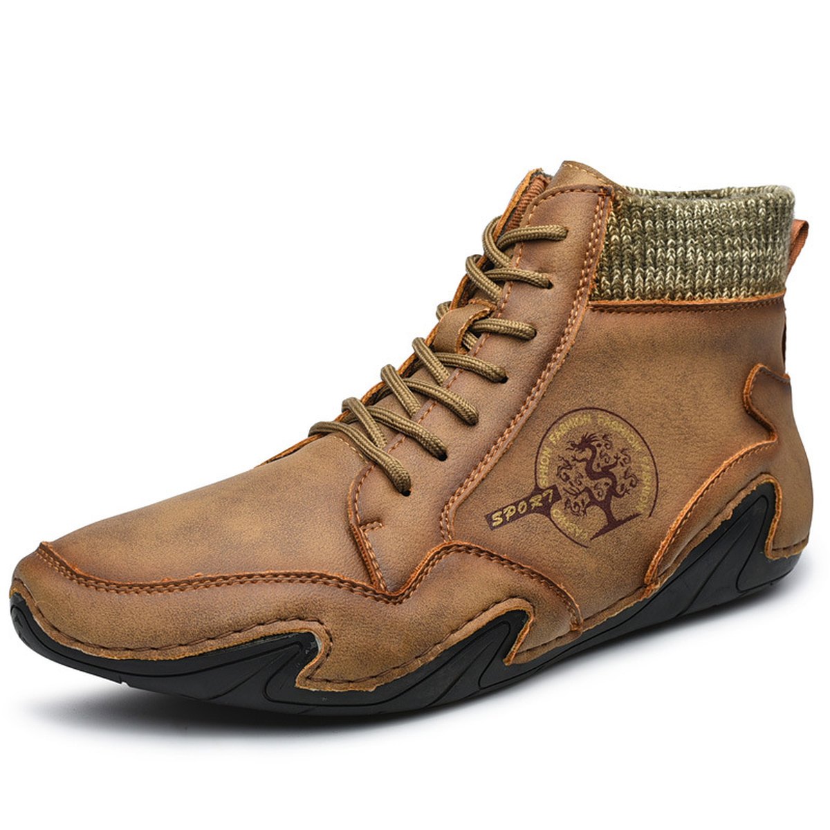 Men's Ankle Boots High Top Quality Flats Shoes