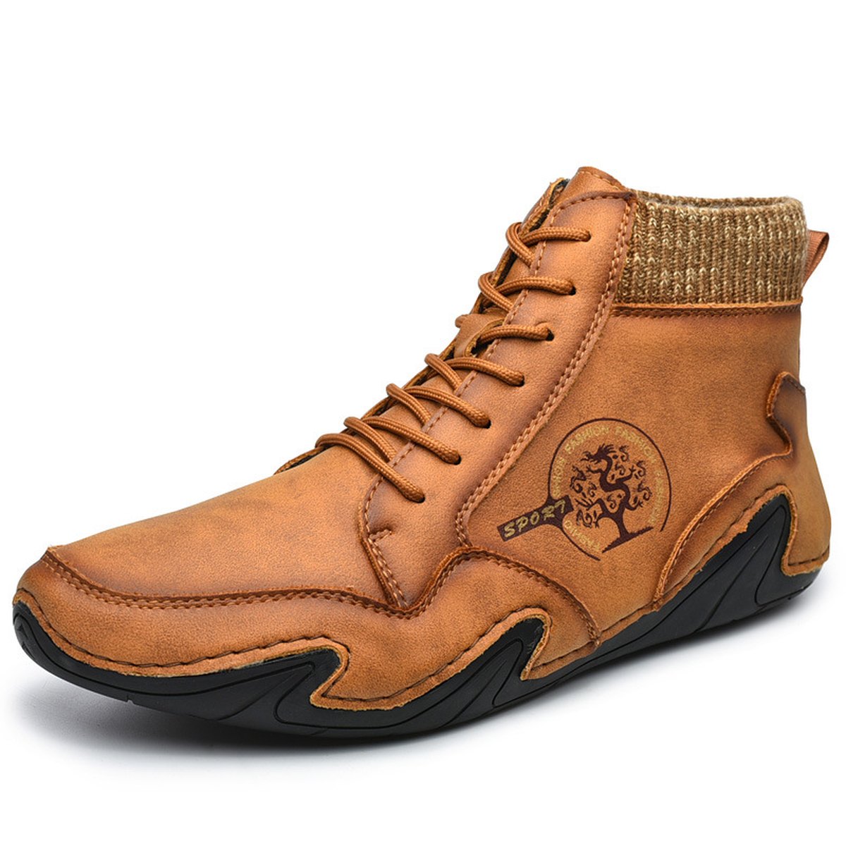 Men's Ankle Boots High Top Quality Flats Shoes