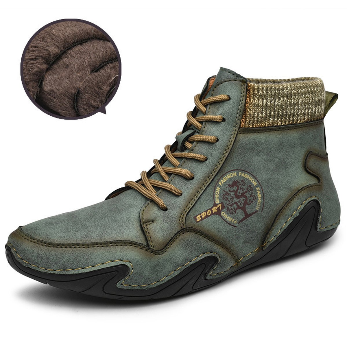 Men's Ankle Boots High Top Quality Flats Shoes