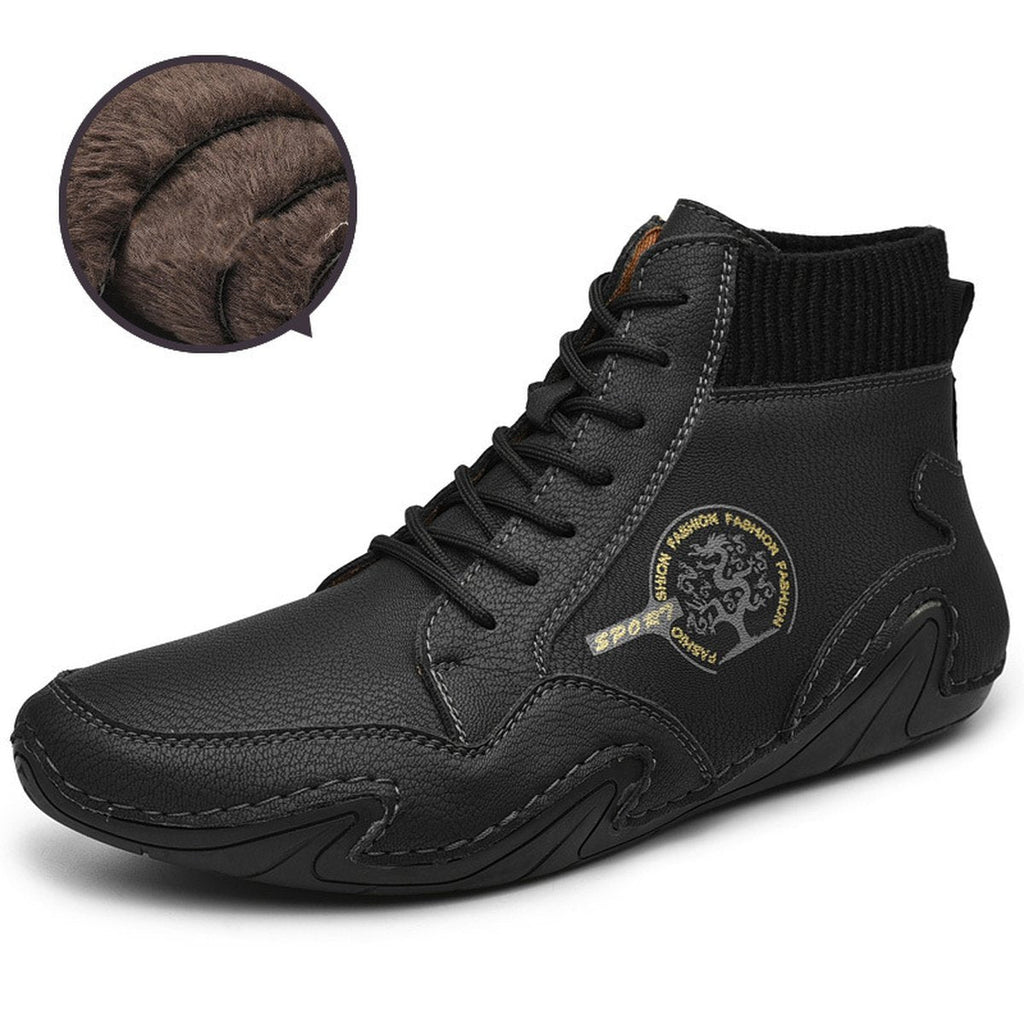 Men's Ankle Boots High Top Quality Flats Shoes