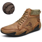 Men's Ankle Boots High Top Quality Flats Shoes