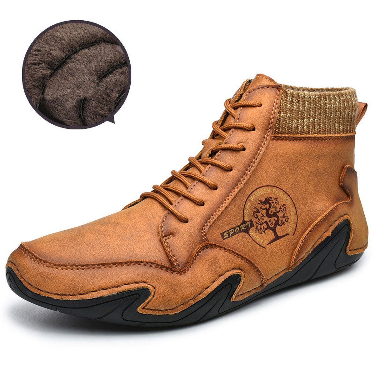 Men's Ankle Boots High Top Quality Flats Shoes