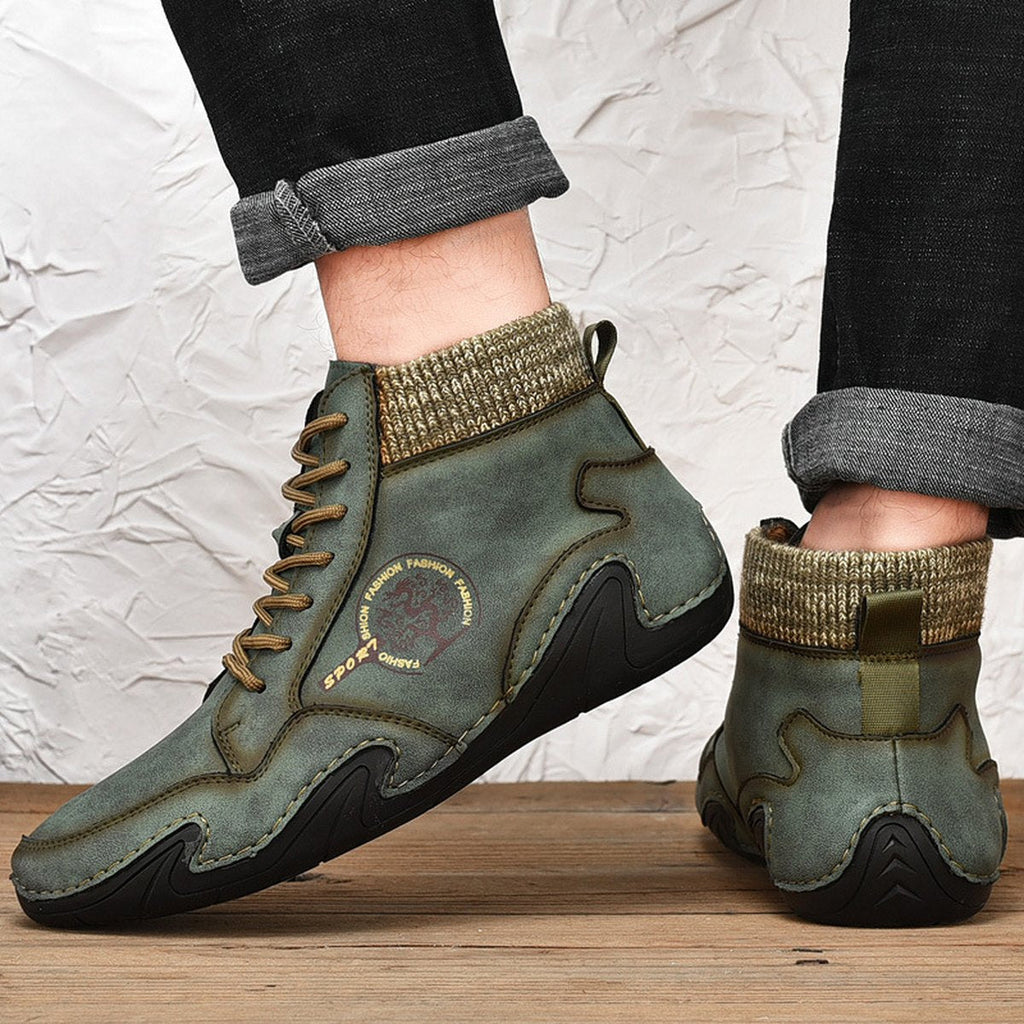 Men's Ankle Boots High Top Quality Flats Shoes