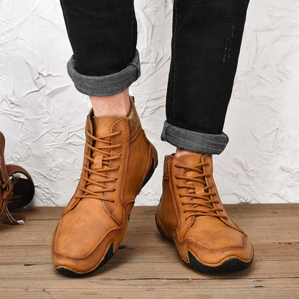Men's Ankle Boots High Top Quality Flats Shoes