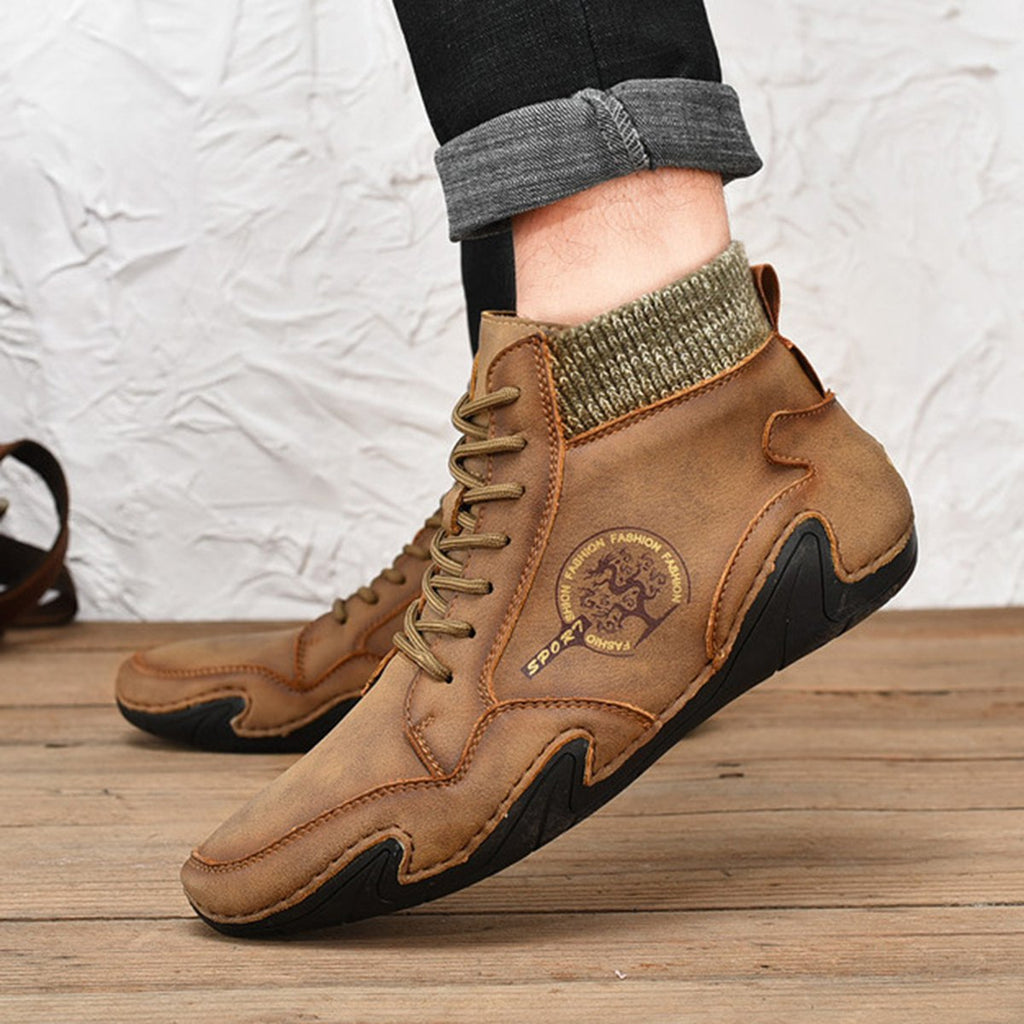 Men's Ankle Boots High Top Quality Flats Shoes