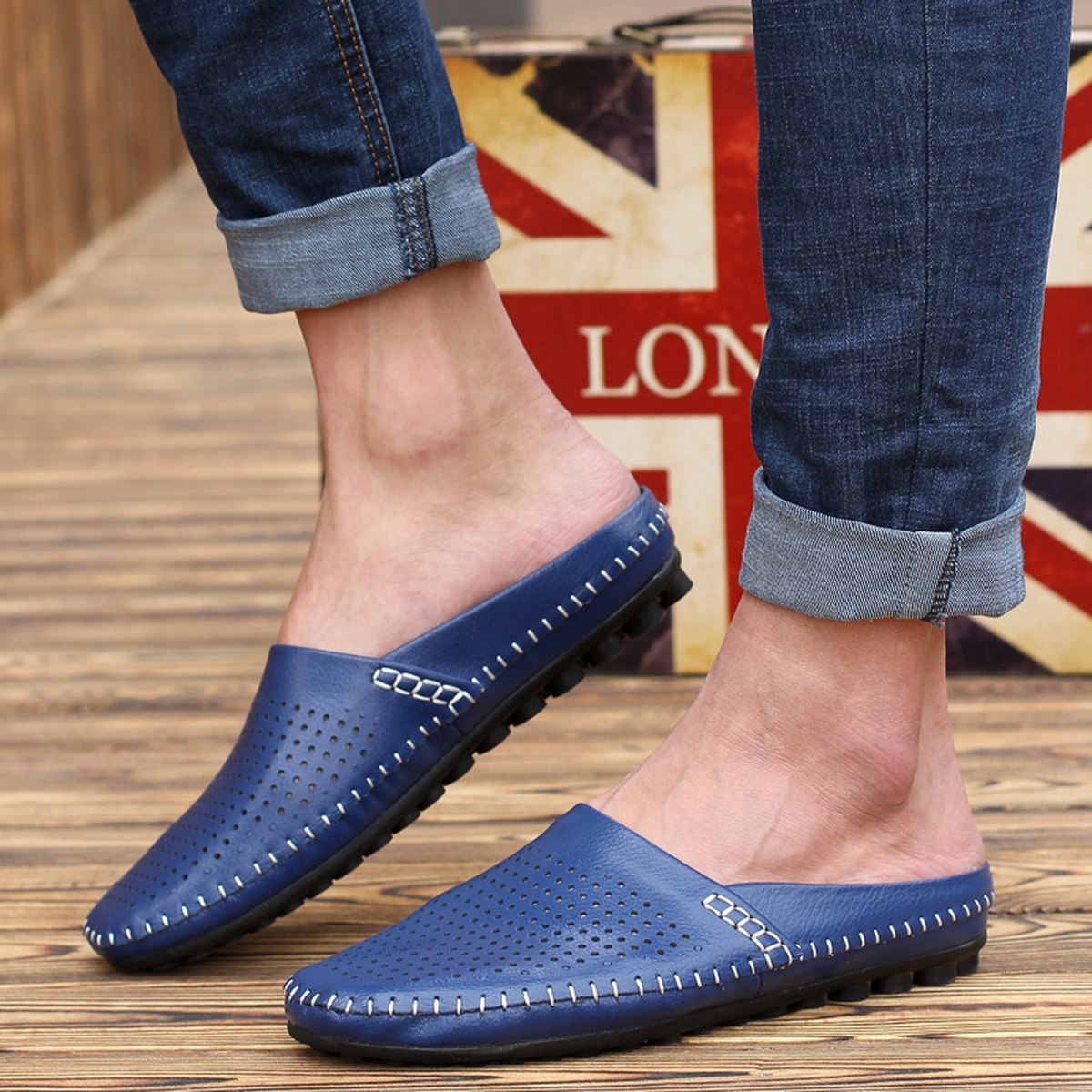 Men's Baotou Half Slippers British