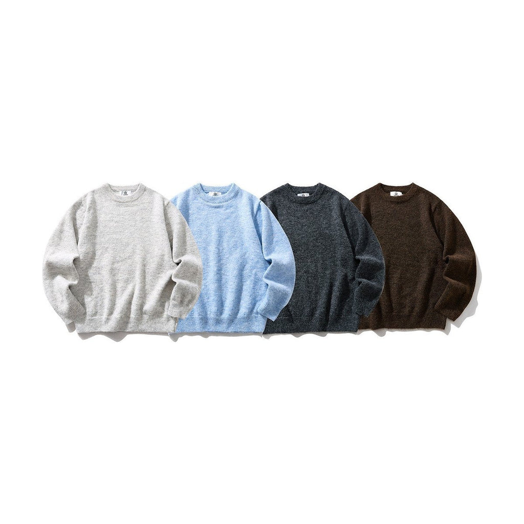 Men's Basic Japanese- Retro Streetwear Sweater Brushed Knit