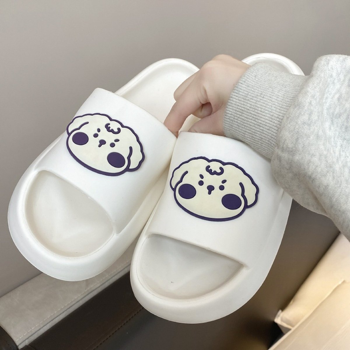 Men's Bathroom Antiskid Cartoon Wearing Sandals Slippers