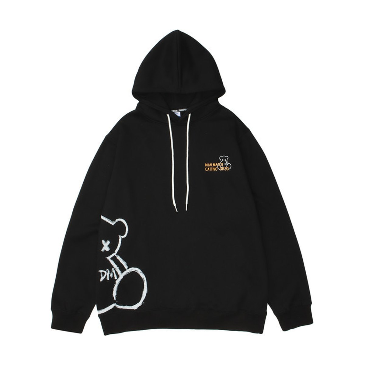 Men's Bear Print Hooded Sweatshirt