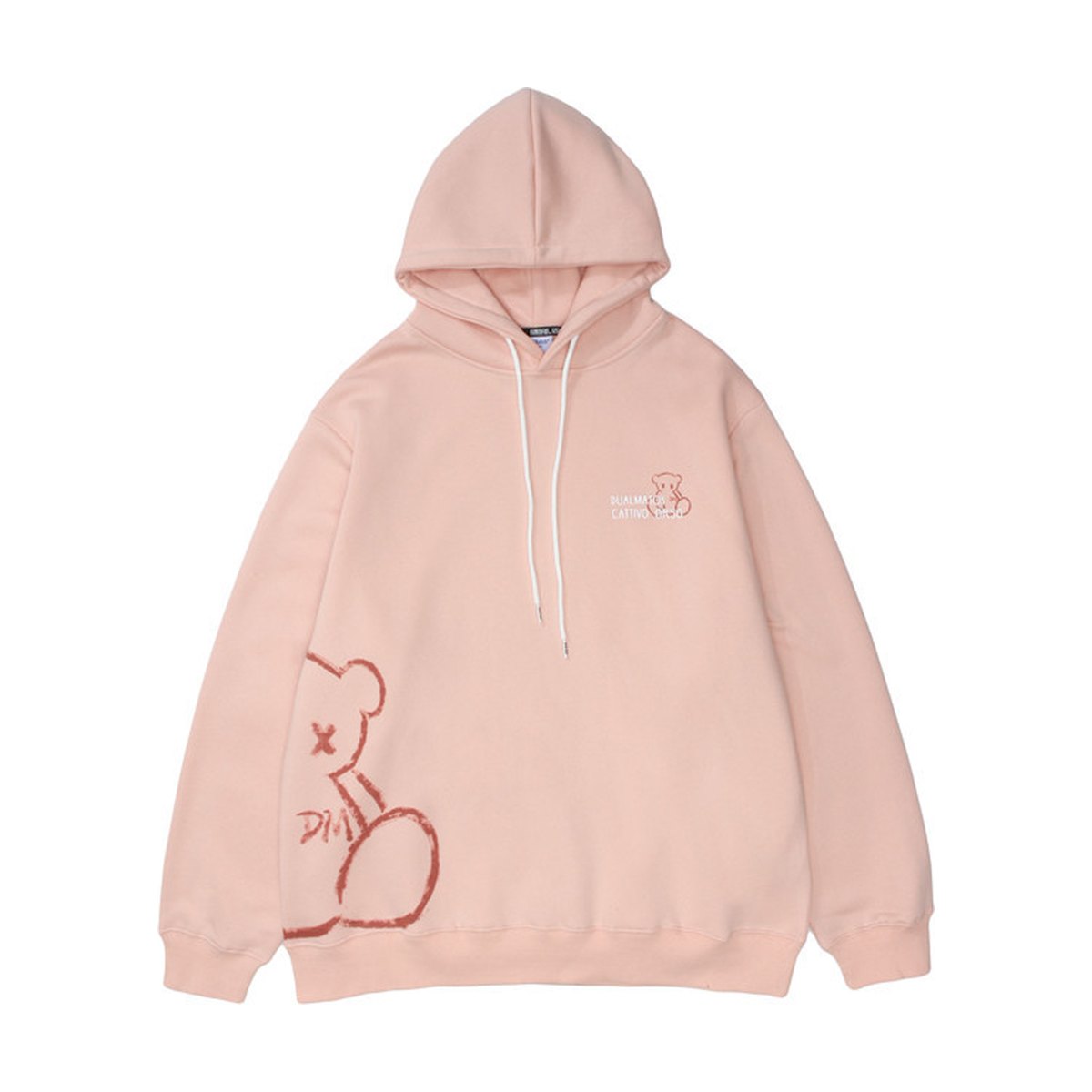 Men's Bear Print Hooded Sweatshirt