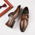 Men's British Buckle Business Leather Shoes