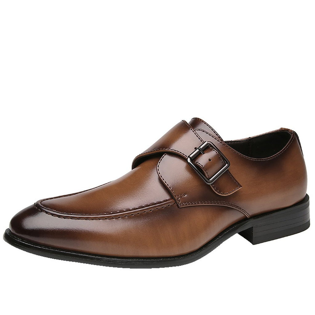 Men's British Buckle Business Leather Shoes