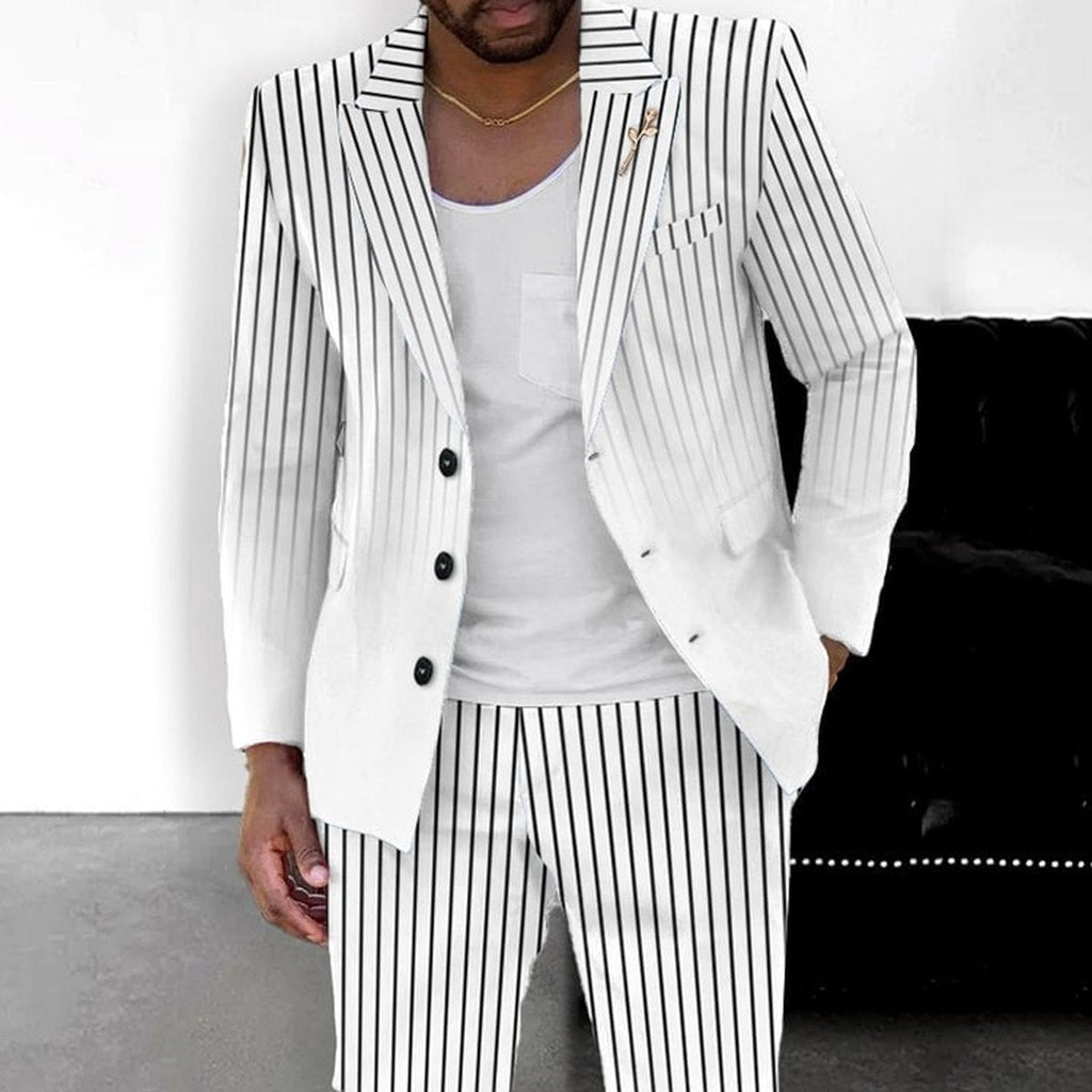 Men's British Casual Gradient Color Suit Shorts