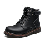 Men's British Fleece-lined Martin Boots Casual Mid-top