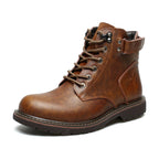 Men's British Fleece-lined Martin Boots Casual Mid-top