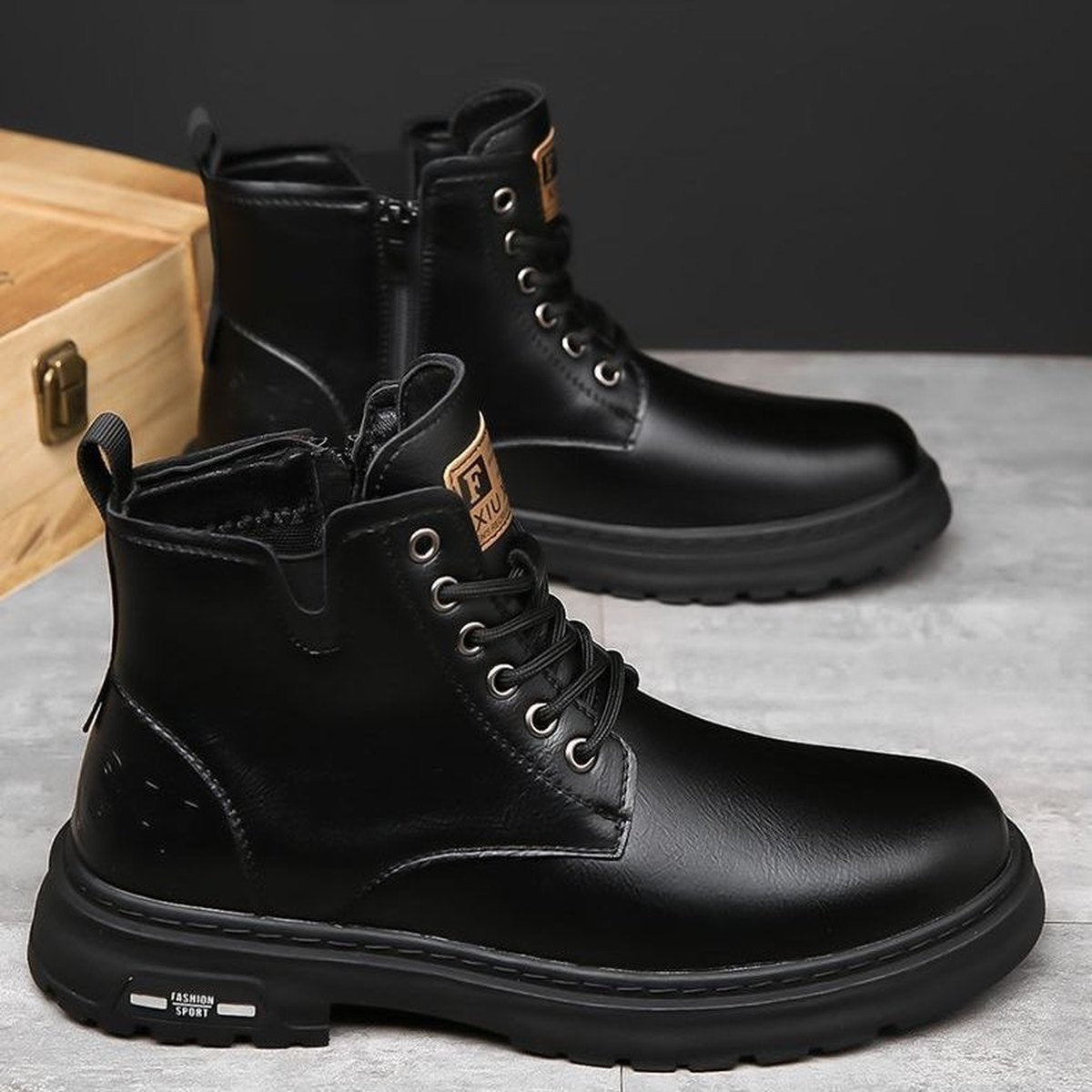 Men's British Martin Boots Thick Bottom Outdoor Hiking