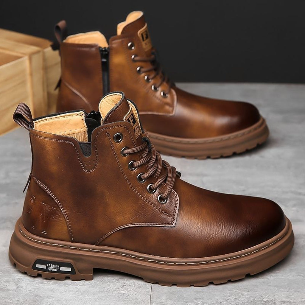 Men's British Martin Boots Thick Bottom Outdoor Hiking