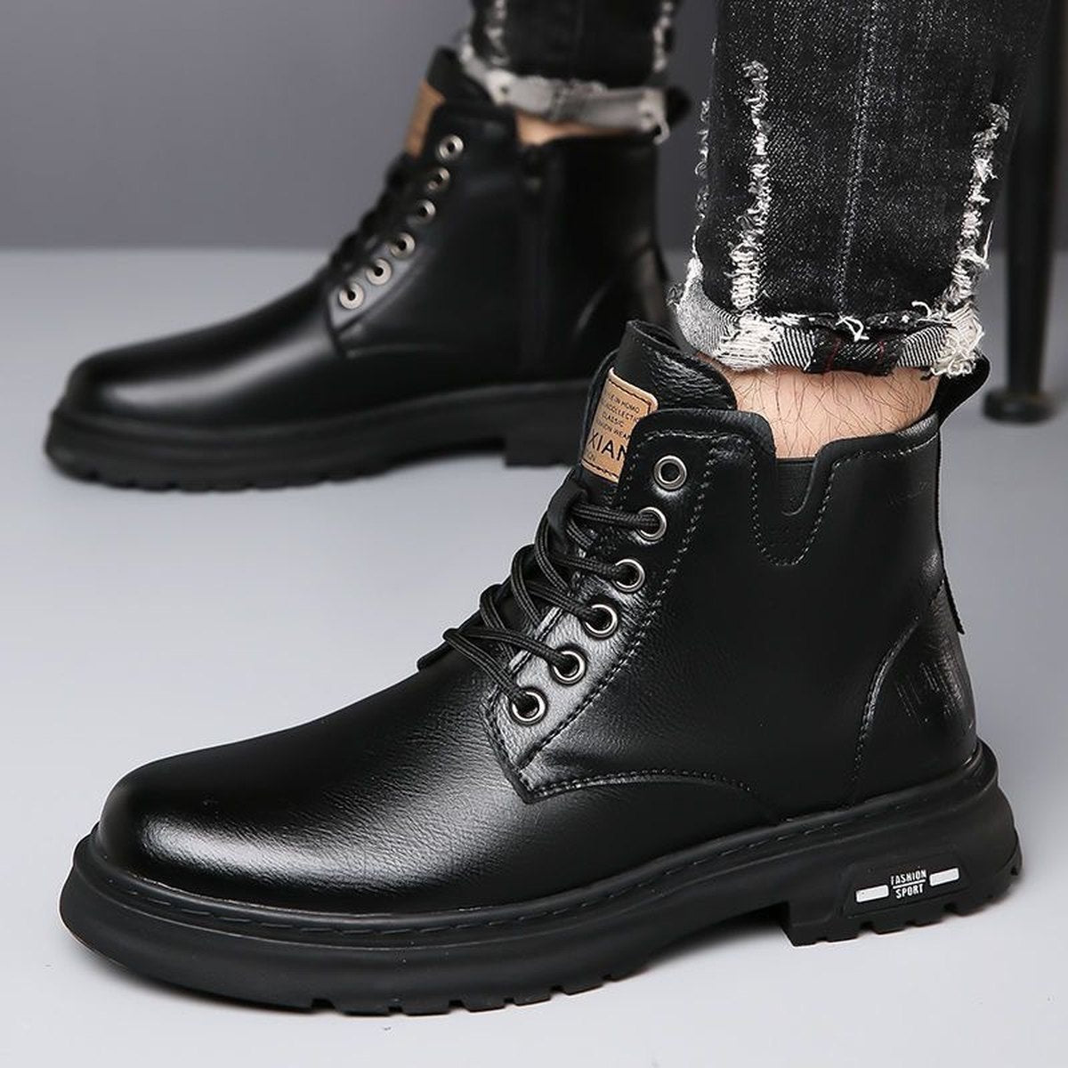Men's British Martin Boots Thick Bottom Outdoor Hiking