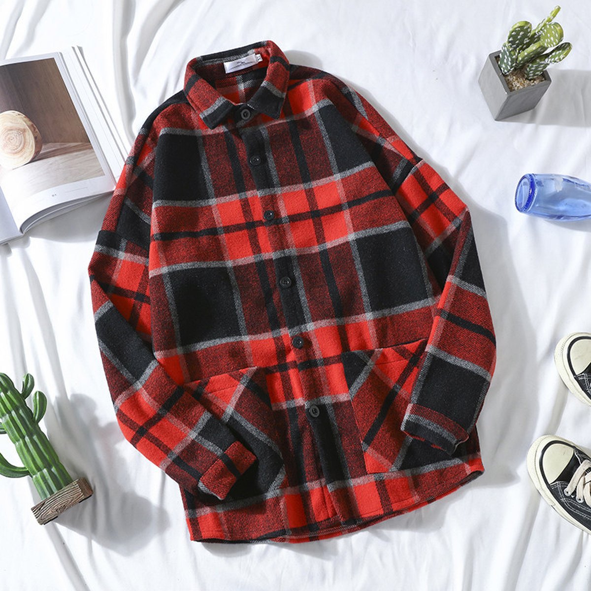 Men's Brushed Plaid Shirt