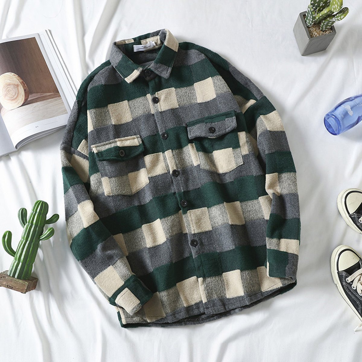 Men's Brushed Plaid Shirt