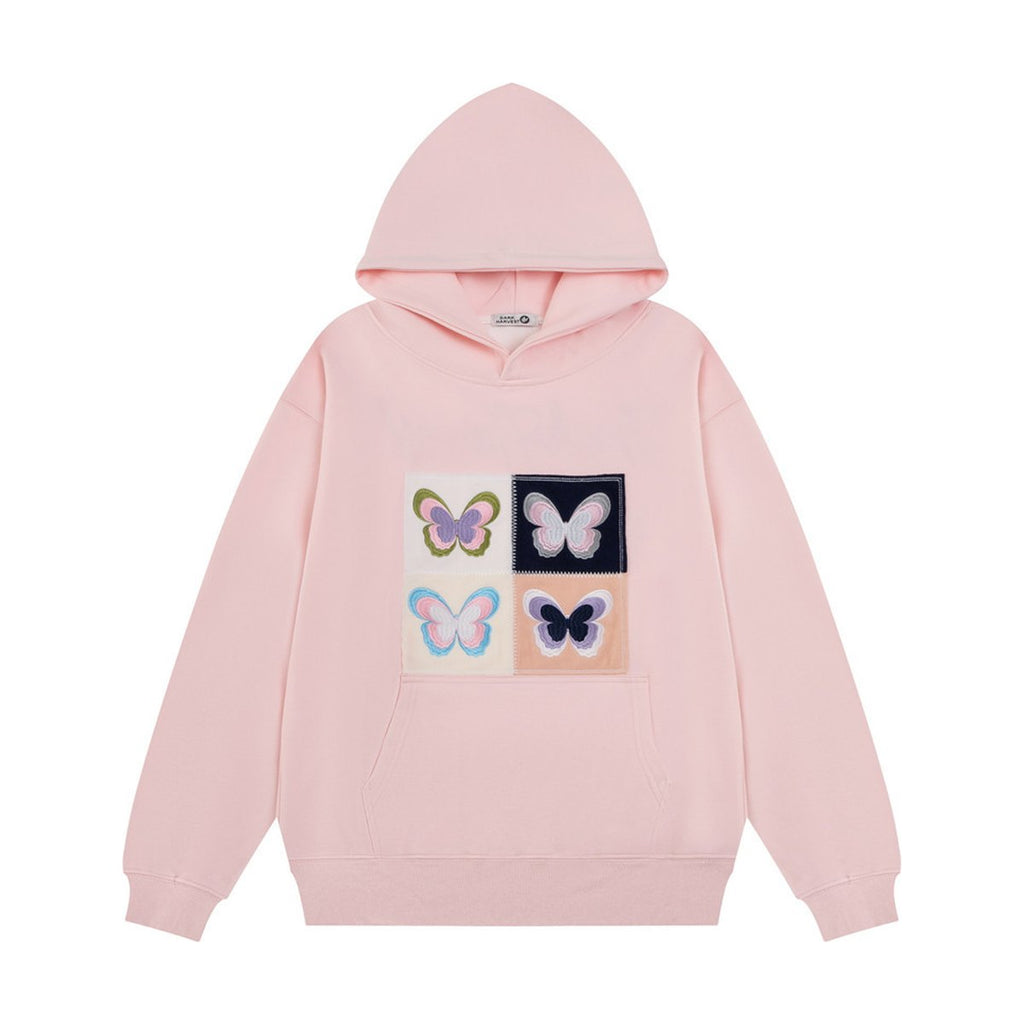 Men's Butterfly Patch Embroidered Hoodie