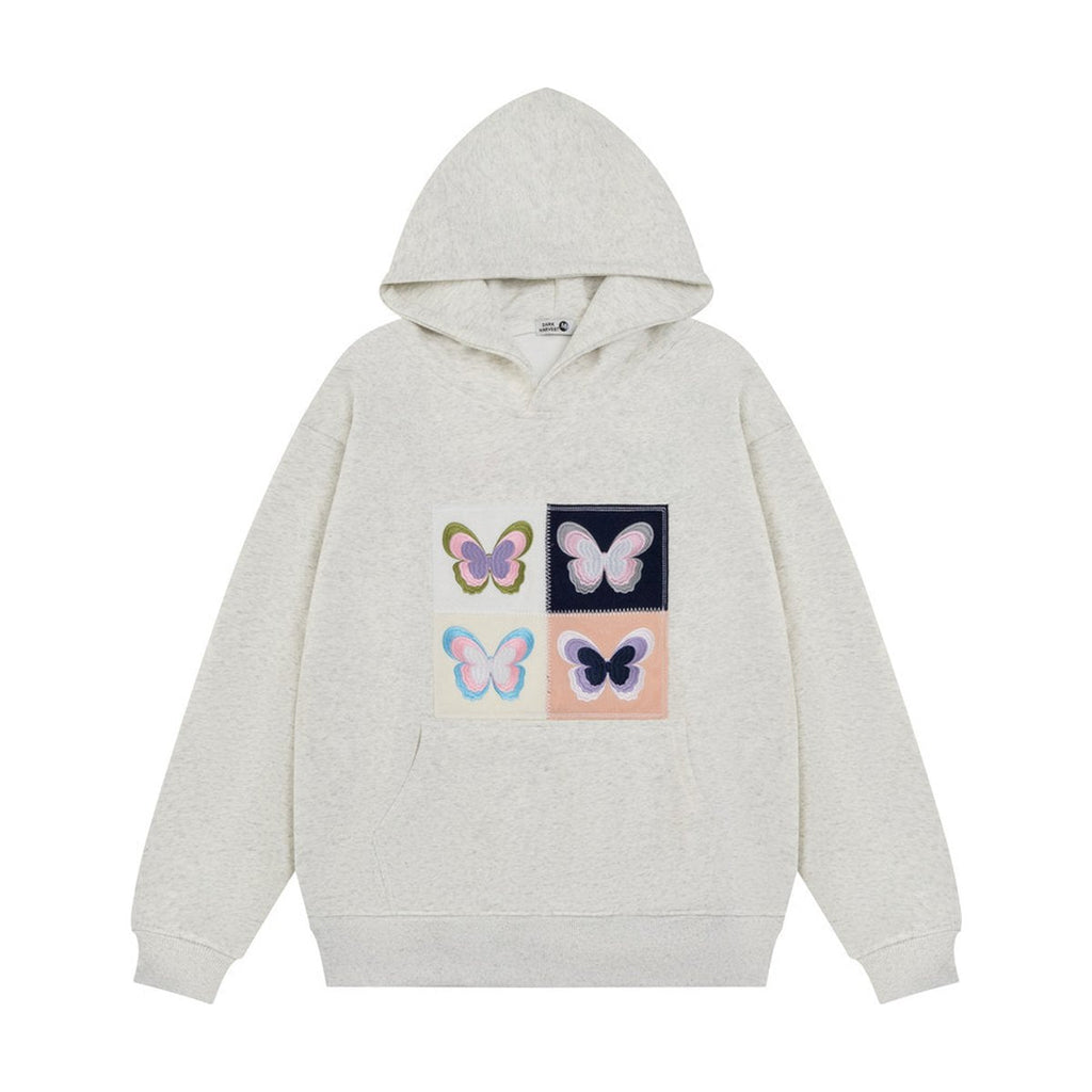 Men's Butterfly Patch Embroidered Hoodie