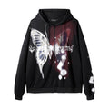 Men's Butterfly Print Cardigan Loose Sweater
