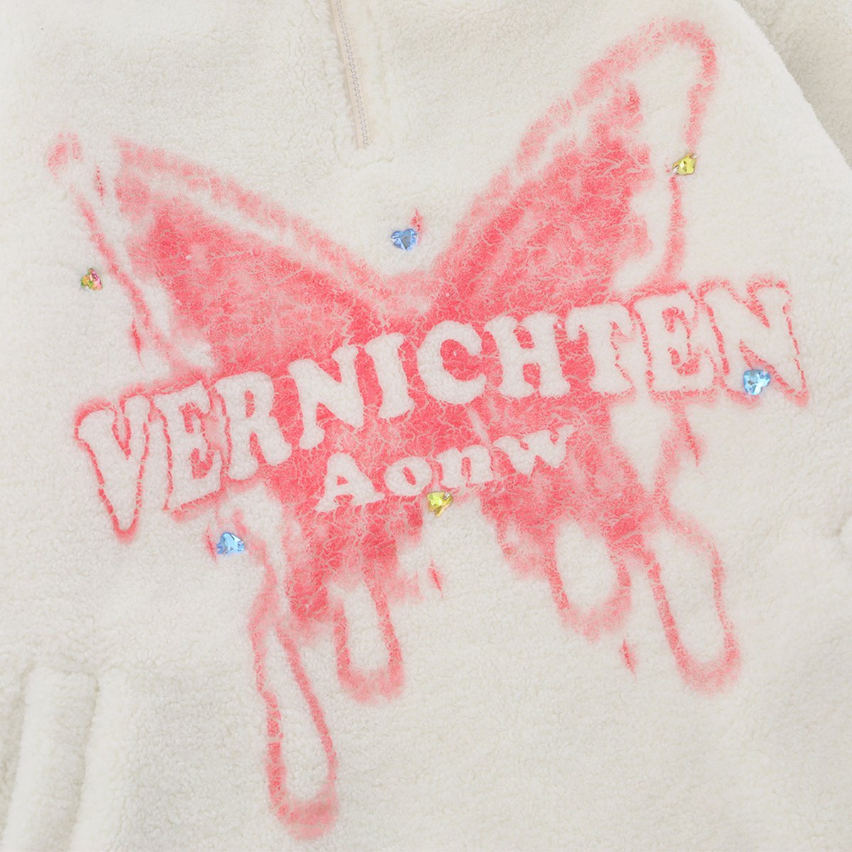 Men's Butterfly Print Lamb Wool Sweatshirt