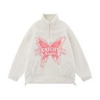 Men's Butterfly Print Lamb Wool Sweatshirt