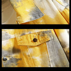 Men's Camouflage Color Denim Jacket