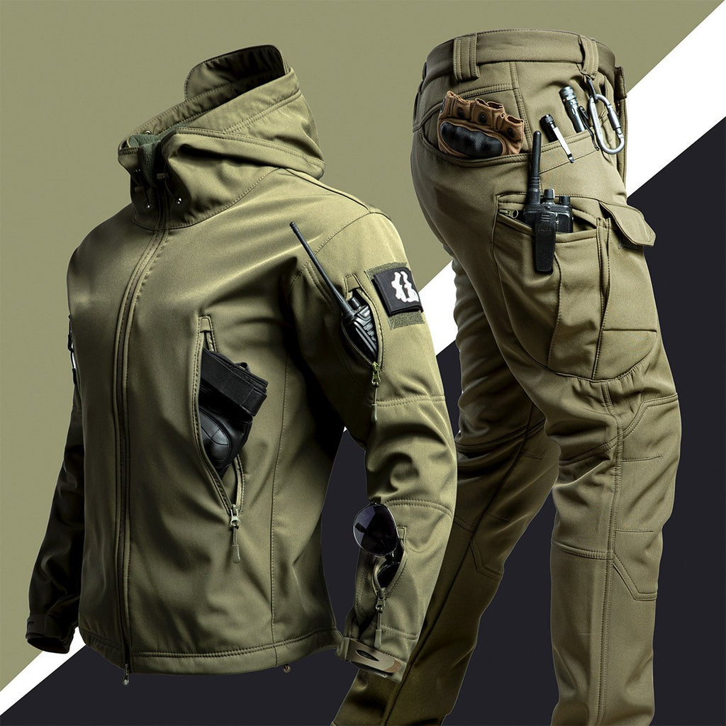 Men's Camouflage Outdoors Shell Jacket Suit