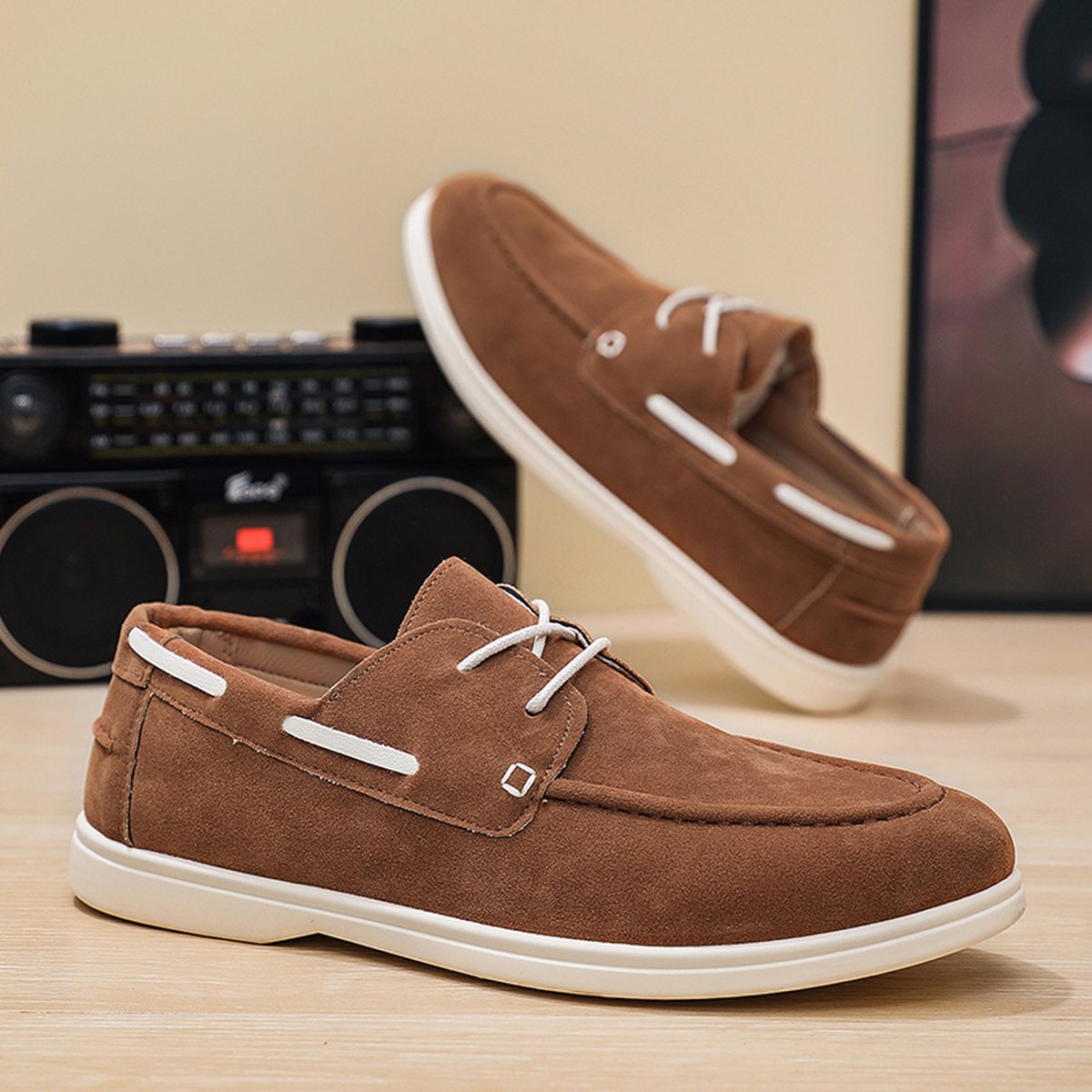 Men's Canvas Large-size Lace-up Shoes