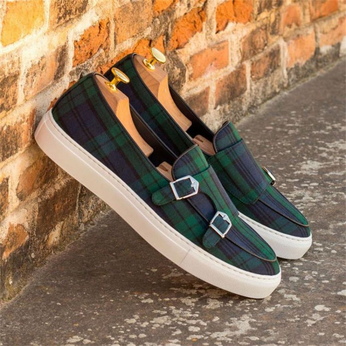 Men's Canvas Plaid Classic Loafers