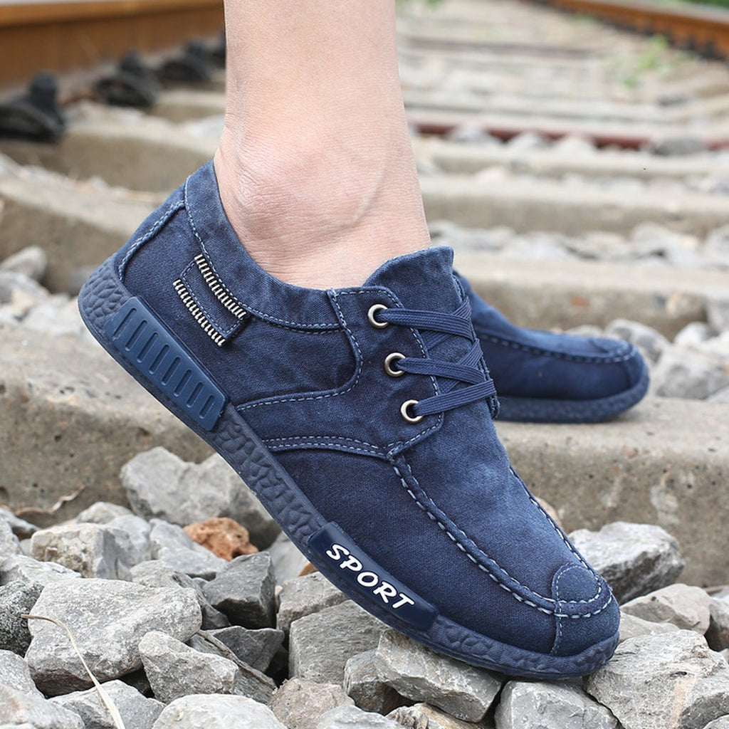 Men's Canvas Shoes Washed Denim Board