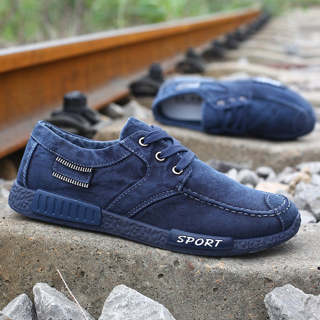 Men's Canvas Shoes Washed Denim Board