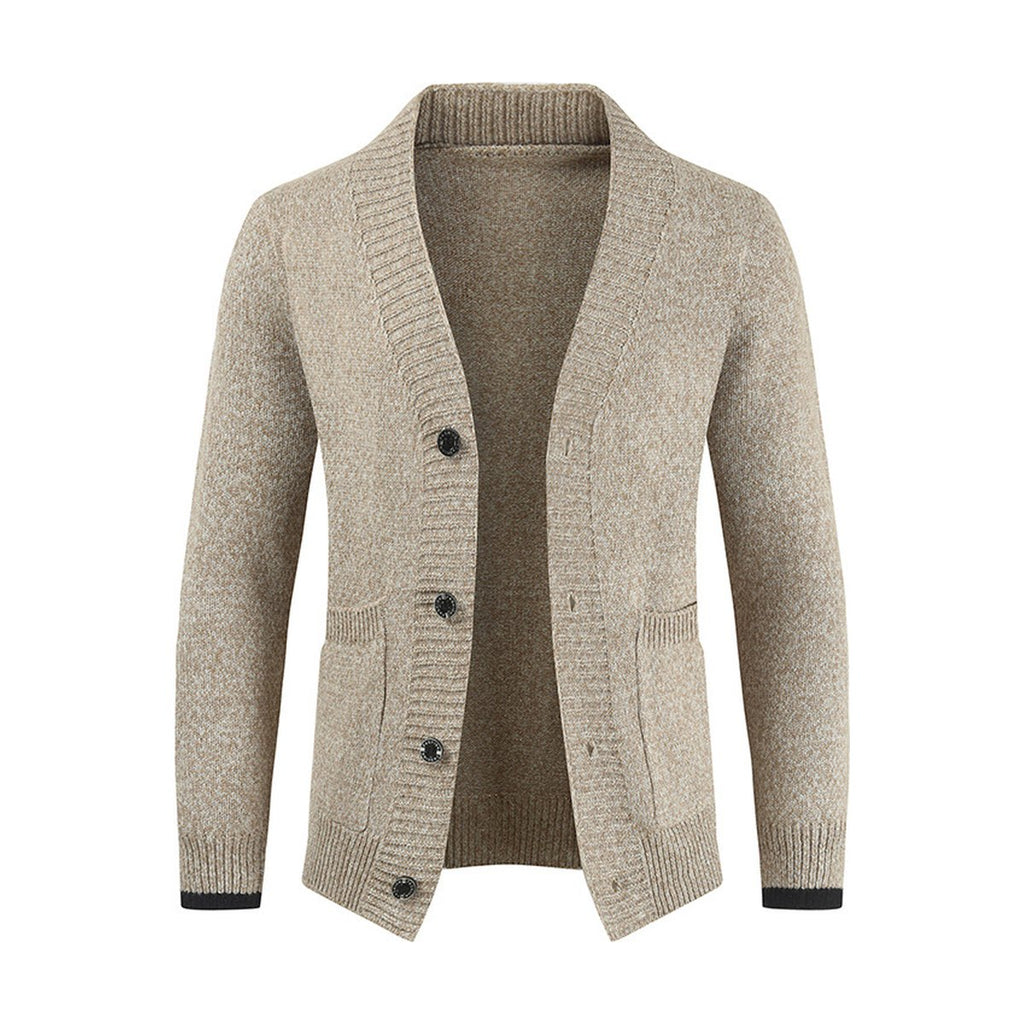 Men's Cardigan Sweater Button Long Sleeve