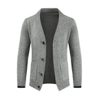 Men's Cardigan Sweater Button Long Sleeve