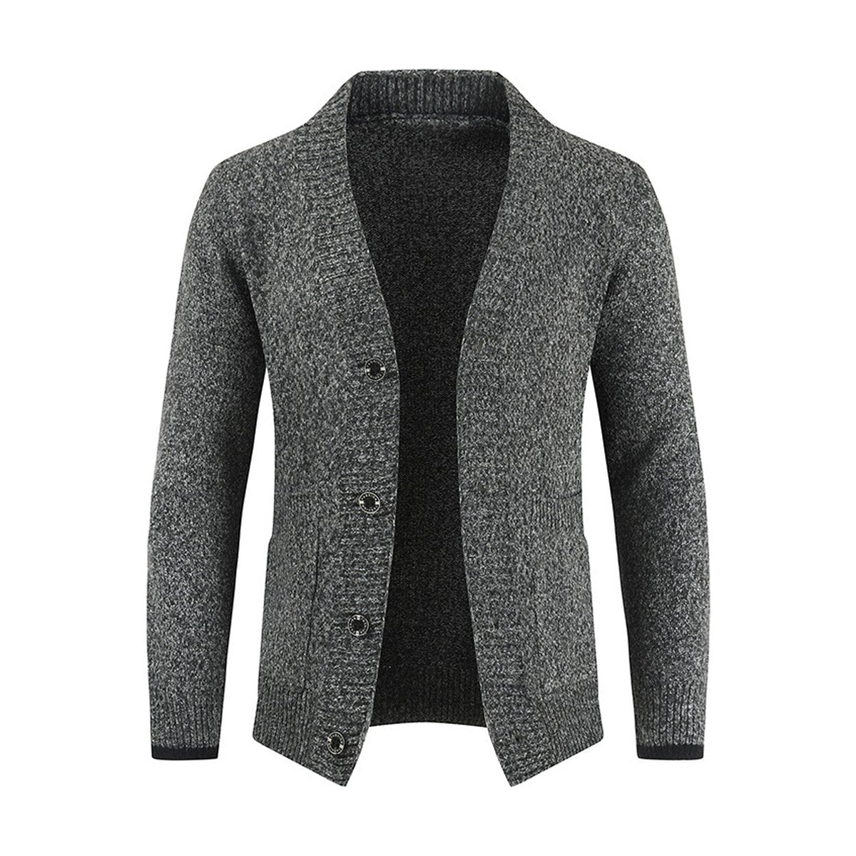 Men's Cardigan Sweater Button Long Sleeve