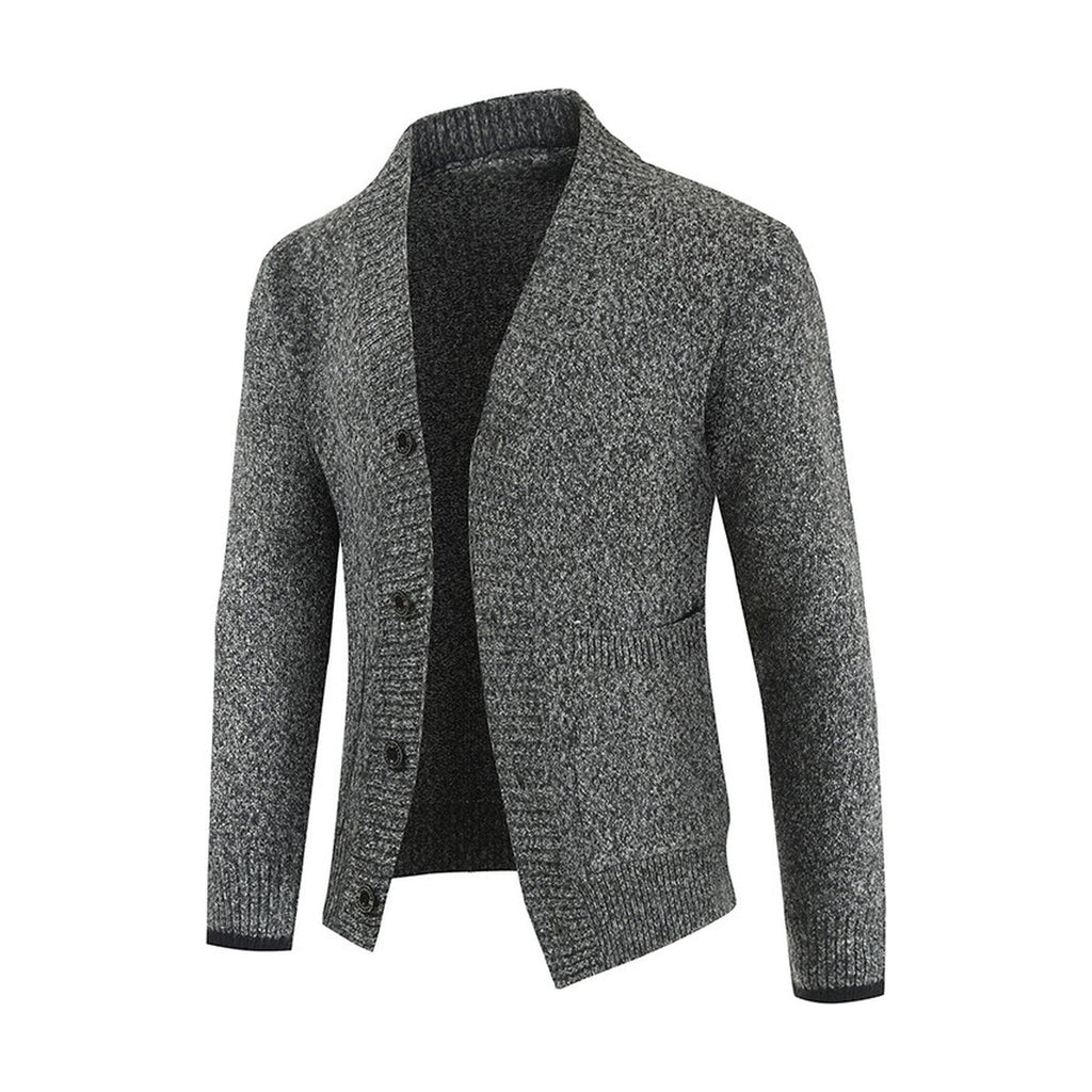 Men's Cardigan Sweater Button Long Sleeve